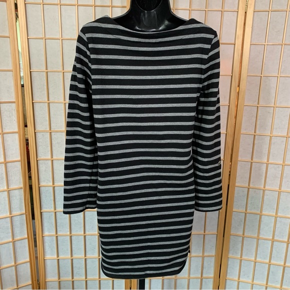 Merona Long Sleeve Striped Jersey Knit Dress - Picture 3 of 11